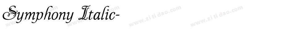 Symphony Italic字体转换